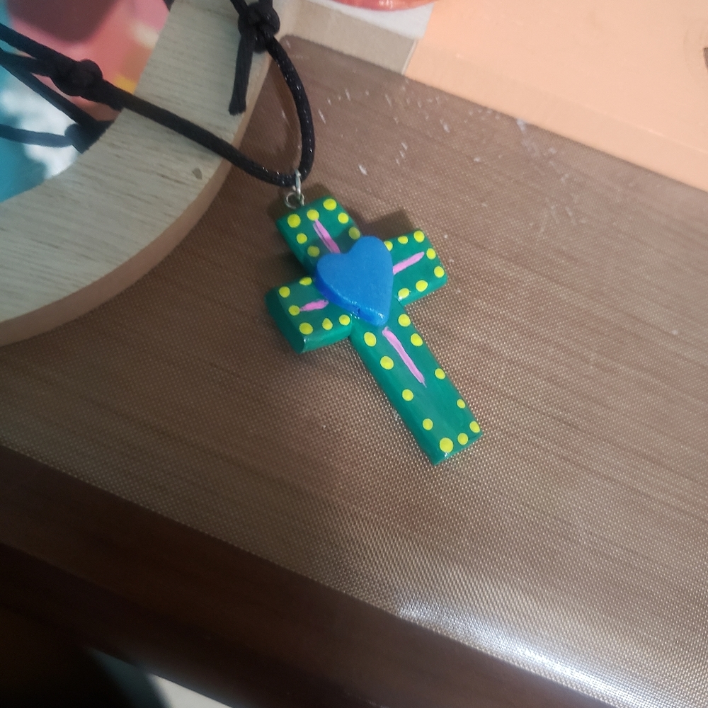 Cross pendant hand made